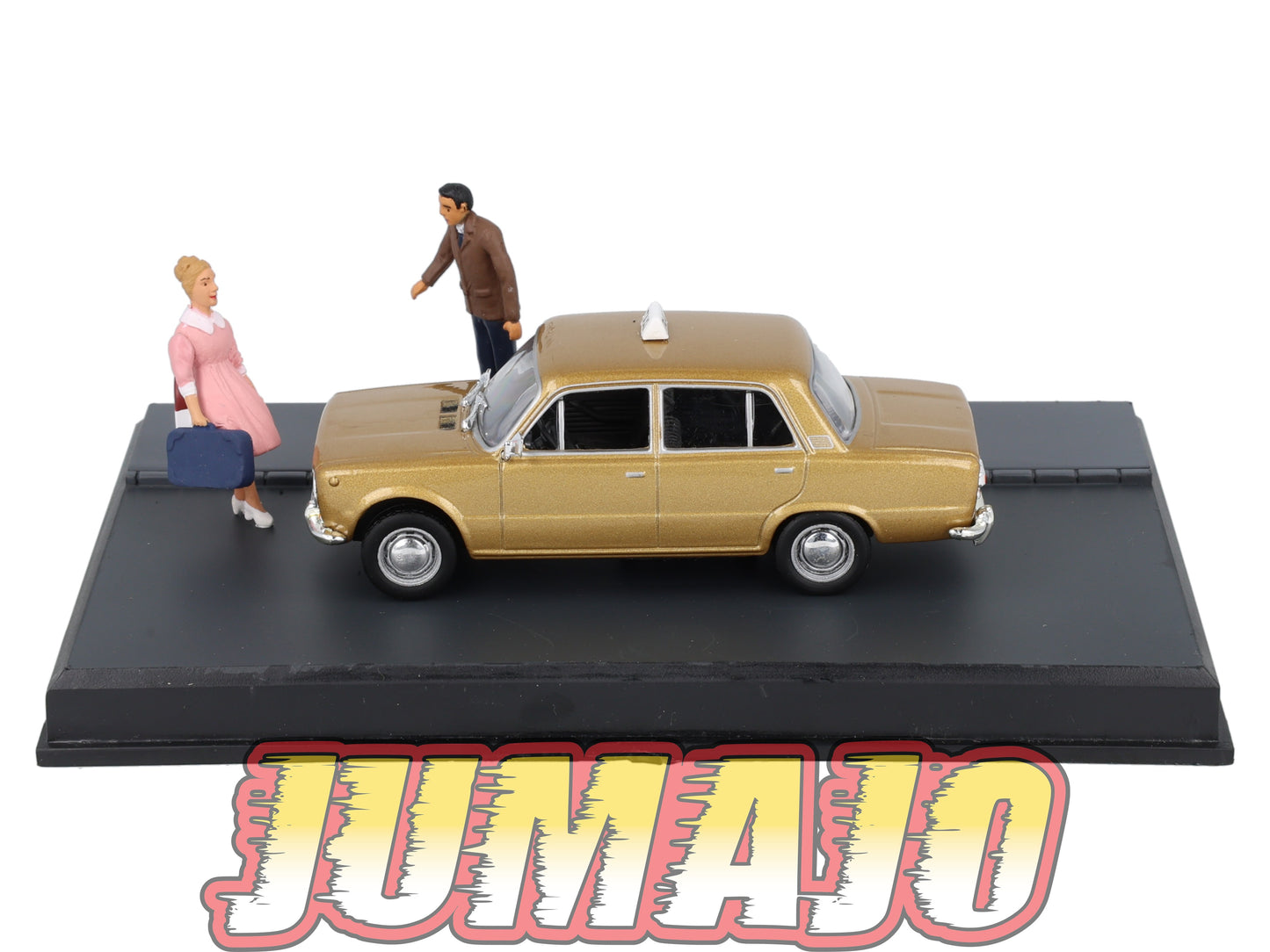 NB80 Voiture IXO 1/43 Diorama Route bleue LADA 1200 Taxi