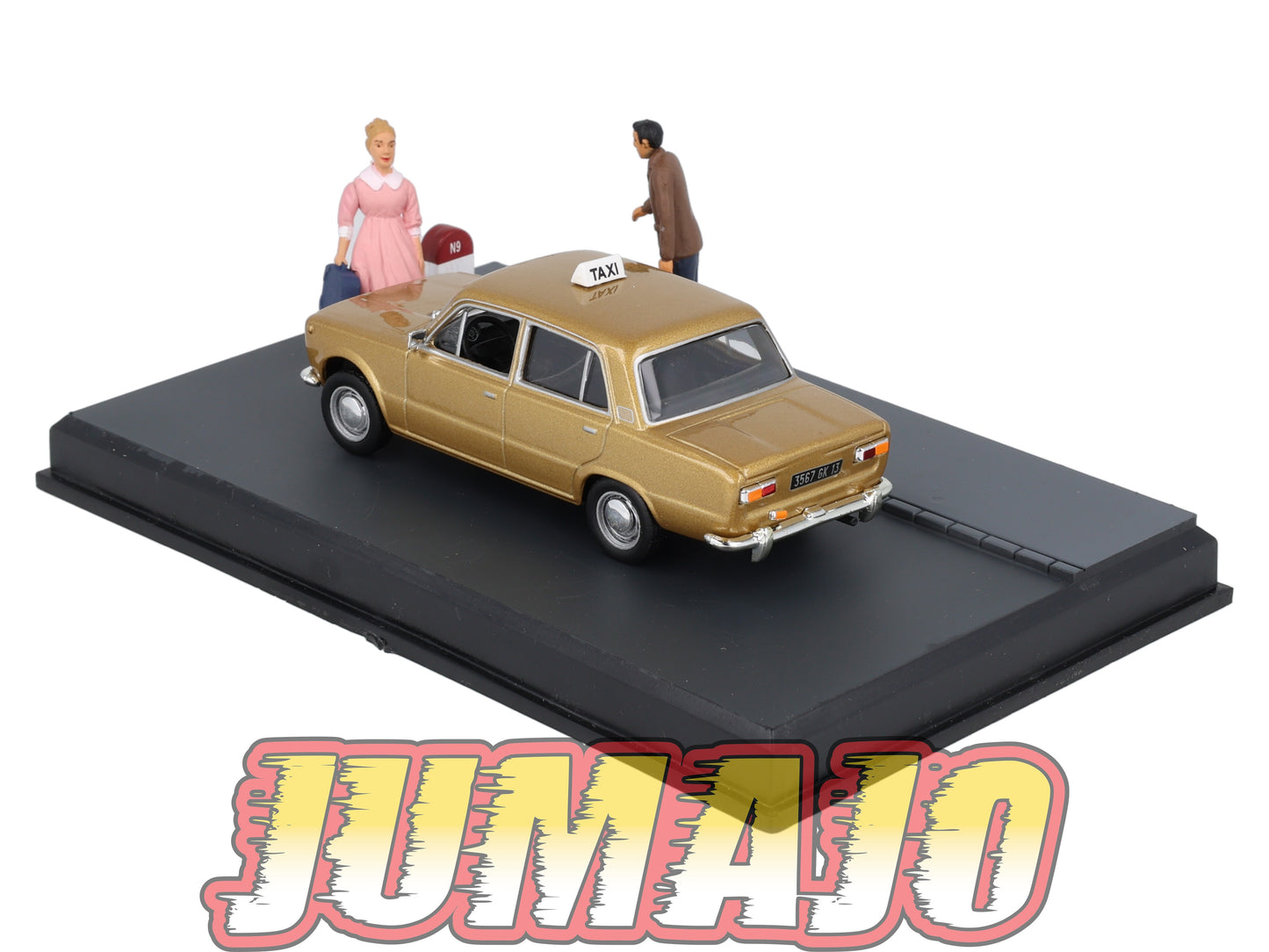 NB80 Voiture IXO 1/43 Diorama Route bleue LADA 1200 Taxi