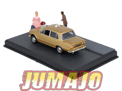 NB80 Voiture IXO 1/43 Diorama Route bleue LADA 1200 Taxi