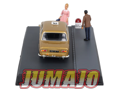 NB80 Voiture IXO 1/43 Diorama Route bleue LADA 1200 Taxi