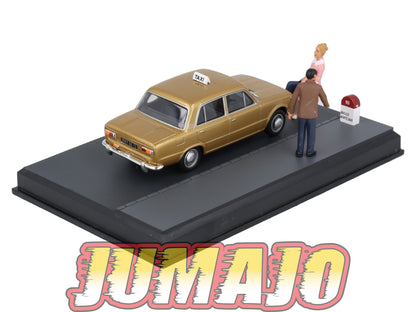 NB80 Voiture IXO 1/43 Diorama Route bleue LADA 1200 Taxi