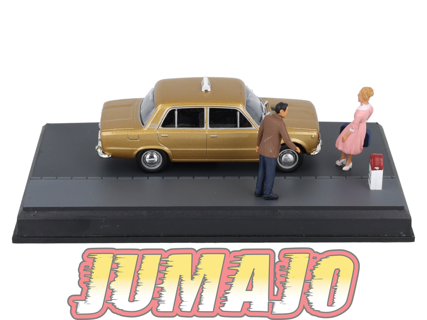 NB80 Voiture IXO 1/43 Diorama Route bleue LADA 1200 Taxi