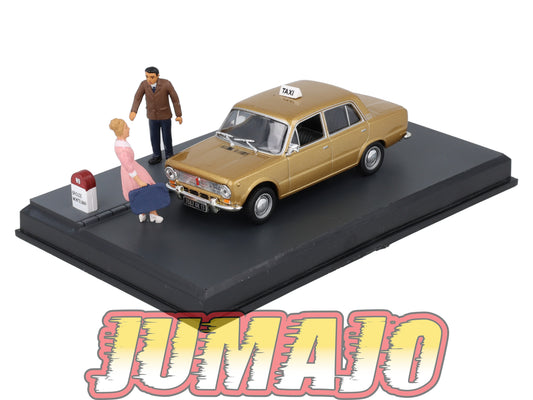 NB80 Voiture IXO 1/43 Diorama Route bleue LADA 1200 Taxi