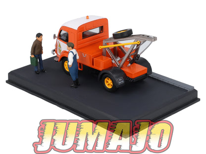 NB9 Voiture IXO 1/43 Diorama Route bleue RENAULT Galion Goelette le dépannage