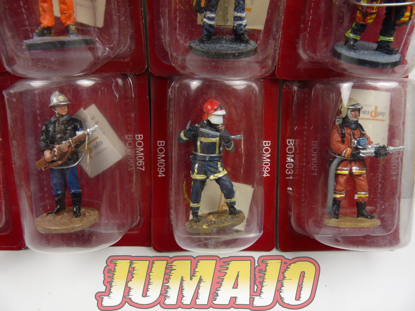 P20 lot de 10 SOLDATS POMPIERS DEL PRADO 1/32 FRA JAP ESP BEL ALL