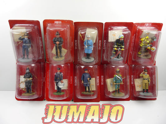 P23 lot de 10 SOLDATS POMPIERS DEL PRADO 1/32 ESP ALL ITA USA FRA BEL