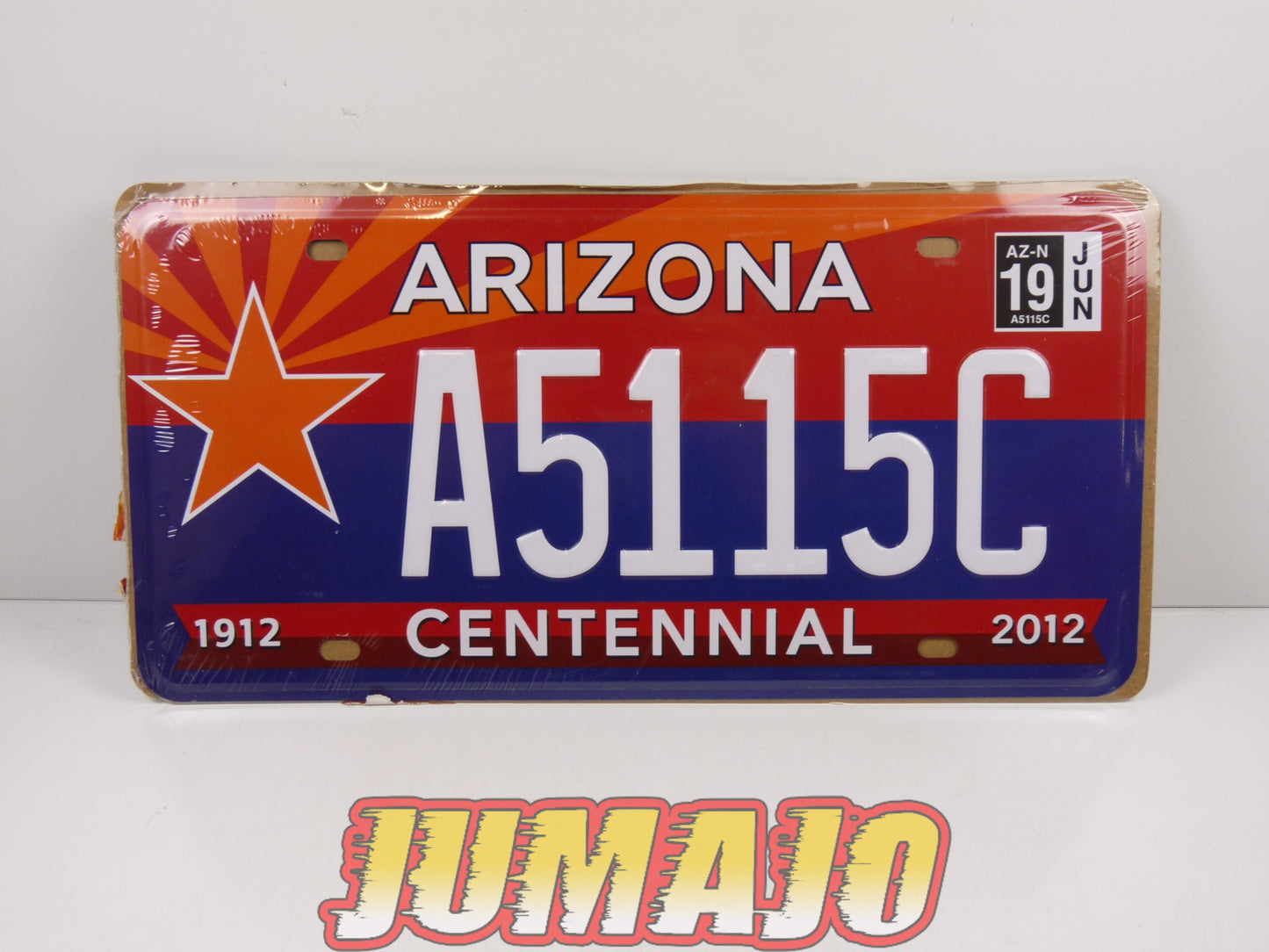 Lot 4 plaques TOLEE métal immatriculation AMERICAINE USA 15 X 30 cm : Arizona + Texas + New York + Alaska