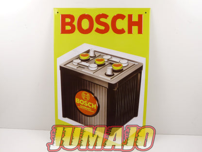 Lot de 10 PLAQUES PUBLICITAIRE tôlée embossée 20x30cm Bosch Marchal Eyquem Simca Ford Renault Michelin Esso