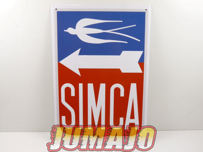 Lot de 10 PLAQUES PUBLICITAIRE tôlée embossée 20x30cm Bosch Marchal Eyquem Simca Ford Renault Michelin Esso