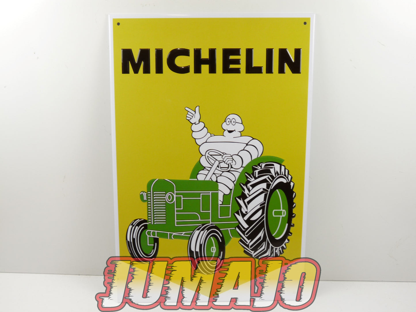 Lot de 3 PLAQUES PUBLICITAIRE tôlée embossée 20x30cm Michelin