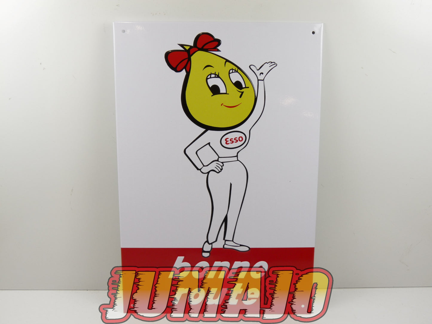 Lot de 3 PLAQUES PUBLICITAIRE tôlée embossée 20x30cm Esso Total Yacco Huile