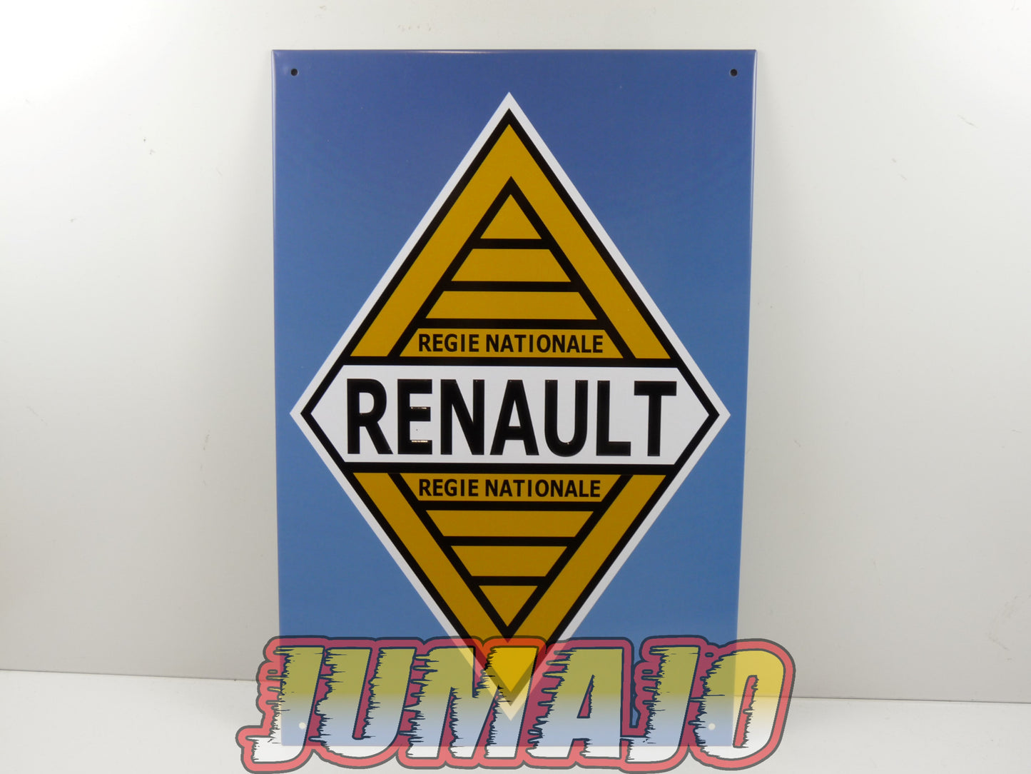 Lot de 4 PLAQUES PUBLICITAIRE tôlée embossée 20x30cm rond 20cm Renault Alpine Gordini