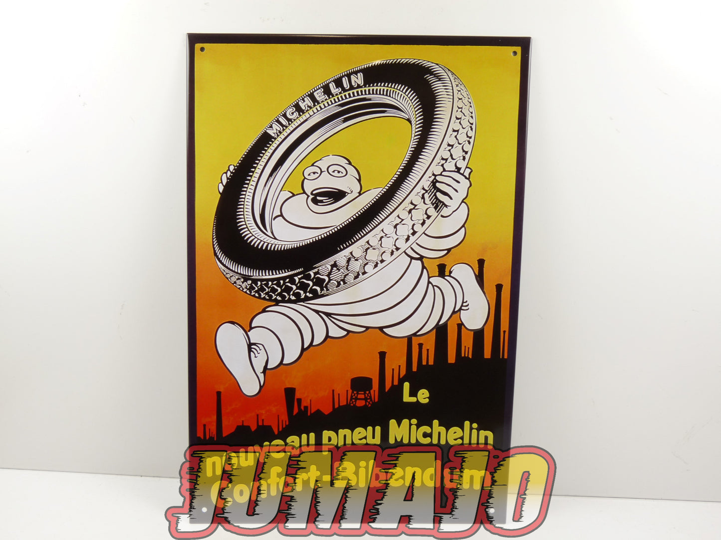 Lot de 10 PLAQUES PUBLICITAIRE tôlée embossée 20x30cm Elf Champion Michelin Bosch Marchal Citroen Esso Total Shell
