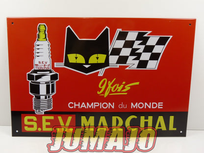 Lot de 3 PLAQUES PUBLICITAIRE tôlée embossée 20x30cm Marchal