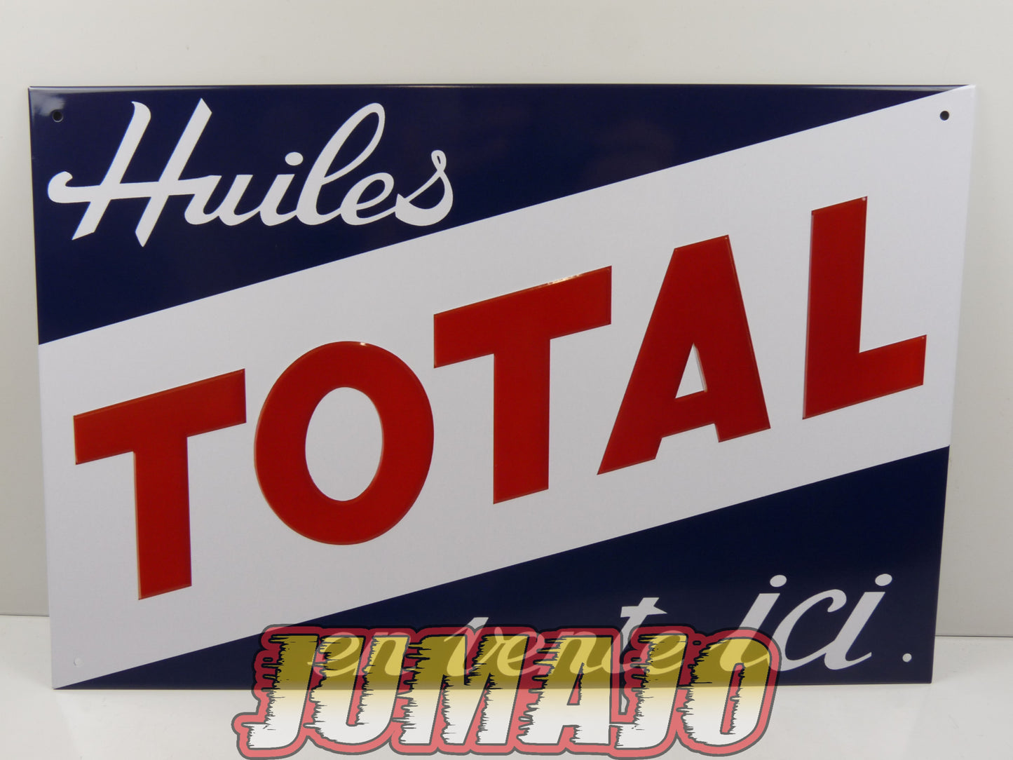 Lot de 2 PLAQUES PUBLICITAIRE tôlée embossée 20x30cm Total