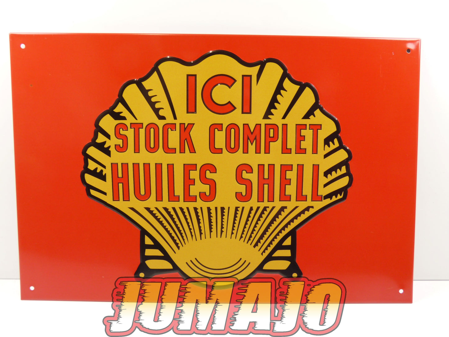 Lot de 10 PLAQUES PUBLICITAIRE tôlée embossée 20x30cm Elf Champion Michelin Bosch Marchal Citroen Esso Total Shell