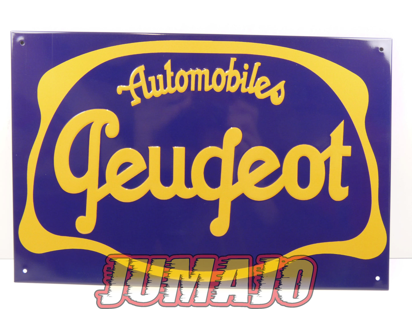 Lot de 10 PLAQUES PUBLICITAIRE tôlée embossée 20x30cm rond et triangle 20cm Peugeot Shell Yacco Simca Total Texaco Gordini Ford Mustang Alpine