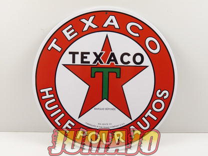 Lot de 10 PLAQUES PUBLICITAIRE tôlée embossée 20x30cm rond et triangle 20cm Peugeot Shell Yacco Simca Total Texaco Gordini Ford Mustang Alpine