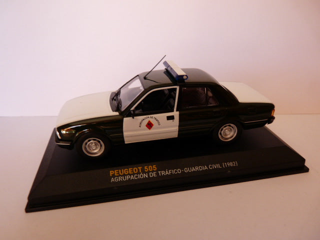 POS103Z voiture 1/43 IXO altaya POLICE Espagne : PEUGEOT 505 1982 guardia civil