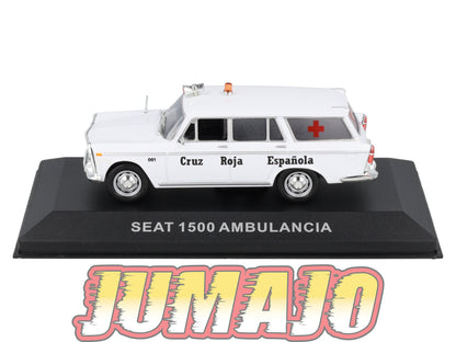 PES413 1/43 IXO Véhicules d'époque ESPAGNE : SEAT 1500 Ambulancia