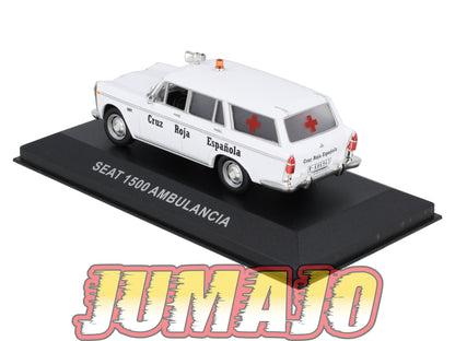 PES413 1/43 IXO Véhicules d'époque ESPAGNE : SEAT 1500 Ambulancia