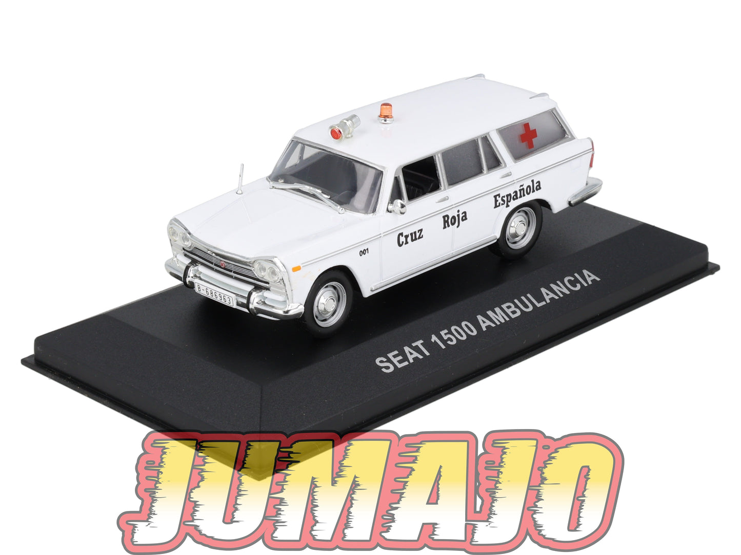 PES413 1/43 IXO Véhicules d'époque ESPAGNE : SEAT 1500 Ambulancia