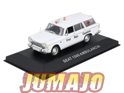 PES413 1/43 IXO Véhicules d'époque ESPAGNE : SEAT 1500 Ambulancia