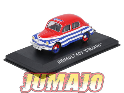 PES60 1/43 IXO Véhicules d'époque ESPAGNE : RENAULT 4CV Cinzano