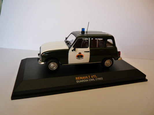 PES7Z voiture 1/43 IXO altaya POLICE Espagne : RENAULT 4TL 1985 guardia civil