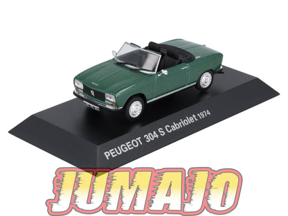 PEU12 Voiture 1/43 Hachette NOREV PEUGEOT : 304 S Cabriolet 1974