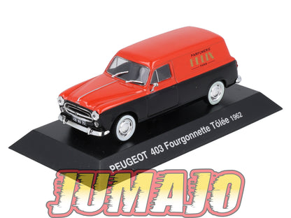 PEU17 Voiture 1/43 Hachette NOREV PEUGEOT : 403 Fourgonnette Tôlée parfumerie Felix 1962