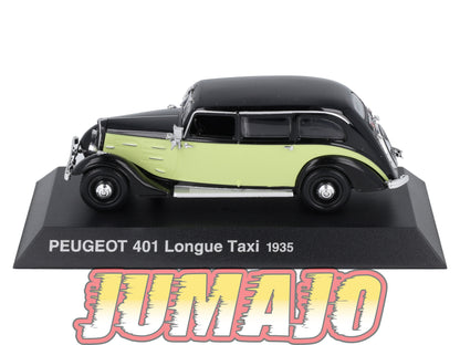 PEU18 Voiture 1/43 Hachette NOREV PEUGEOT : 401 Longue Taxi 1935