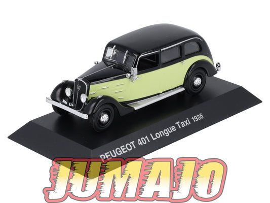 PEU18 Voiture 1/43 Hachette NOREV PEUGEOT : 401 Longue Taxi 1935