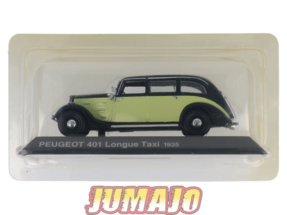 PEU18 Voiture 1/43 Hachette NOREV PEUGEOT : 401 Longue Taxi 1935