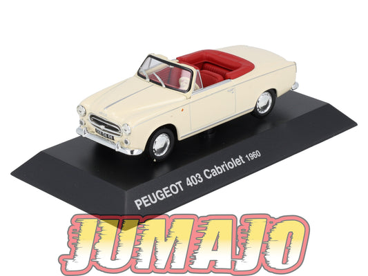 PEU1 Voiture 1/43 Hachette NOREV PEUGEOT : 403 Cabriolet 1960