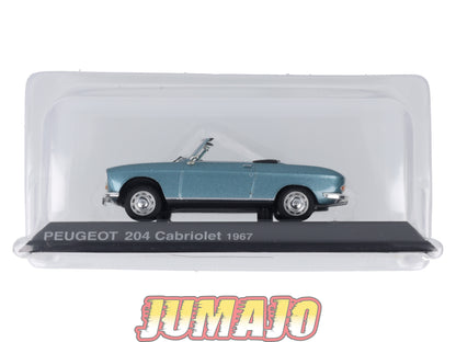 PEU23 Voiture 1/43 Hachette NOREV PEUGEOT : 204 Cabriolet 1967