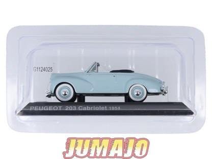 PEU25 Voiture 1/43 Hachette NOREV PEUGEOT : 203 Cabriolet 1954