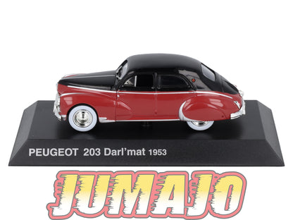 PEU30 Voiture 1/43 Hachette NOREV PEUGEOT : 203 Darl'Mat 1953