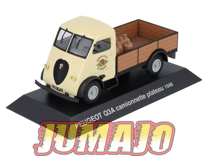 PEU36 Voiture 1/43 Hachette NOREV PEUGEOT : Q3A Camionnette plateau 1948