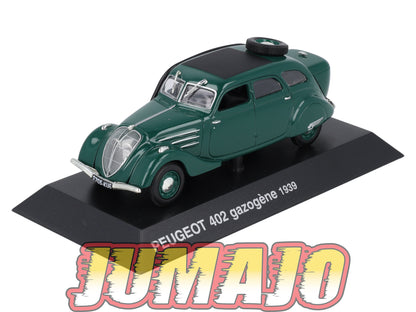 PEU37 Voiture 1/43 Hachette NOREV PEUGEOT : 402 Gazogene 1939