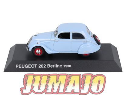 PEU43 Voiture 1/43 Hachette NOREV PEUGEOT : 202 Berline 1938