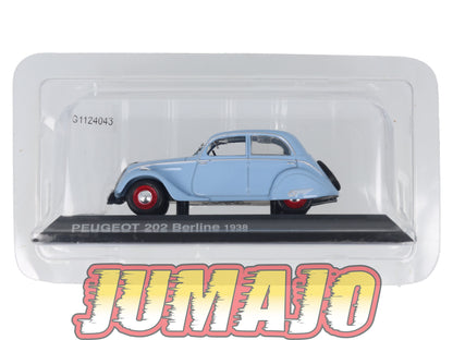 PEU43 Voiture 1/43 Hachette NOREV PEUGEOT : 202 Berline 1938