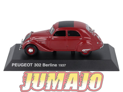 PEU46 Voiture 1/43 Hachette NOREV PEUGEOT : 302 Berline 1937