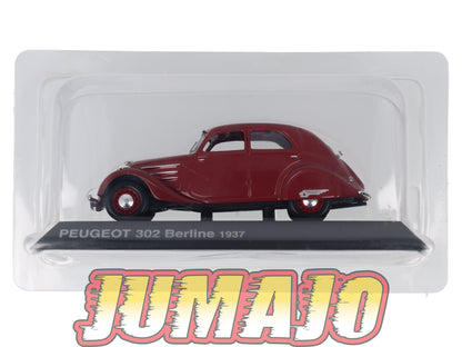 PEU46 Voiture 1/43 Hachette NOREV PEUGEOT : 302 Berline 1937