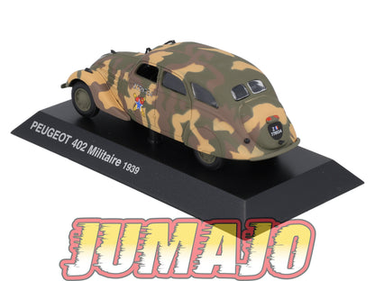 PEU48 Voiture 1/43 Hachette NOREV PEUGEOT : 402 Militaire 1939