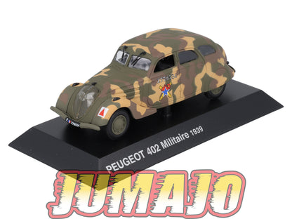 PEU48 Voiture 1/43 Hachette NOREV PEUGEOT : 402 Militaire 1939