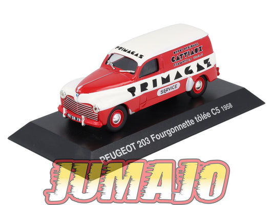 PEU50 Voiture 1/43 Hachette NOREV PEUGEOT : 203 Fourgonnette tolée C5 1958