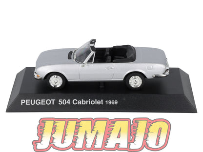 PEU53 Voiture 1/43 Hachette NOREV PEUGEOT : 504 Cabriolet 1969