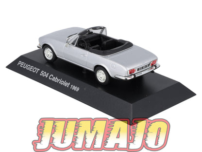 PEU53 Voiture 1/43 Hachette NOREV PEUGEOT : 504 Cabriolet 1969