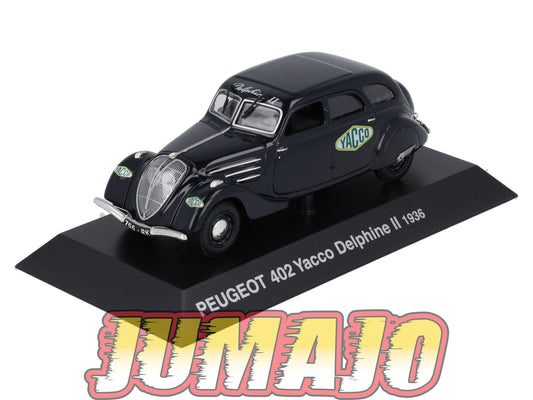 PEU56 Voiture 1/43 Hachettes PEUGEOT NOREV :  402 Yacco Delphine II 1936